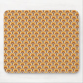 Retro Baummuster - Orange Mousepad (Vorne)