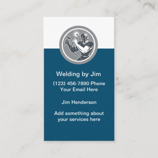 Retro-Bauschweiß Visitenkarte (Vorderseite)