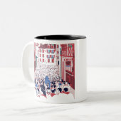 Retro Bayonne Zweifarbige Tasse (Vorderseite Links)