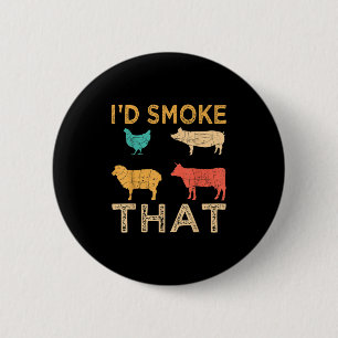 Retro BBQ Ich Würde Den Barbecue Rauchen Lustiges Button