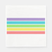 Retro Be Happy Face Pickleball Rainbow Birthday Serviette (Vorderseite)