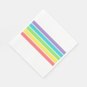 Retro Be Happy Face Pickleball Rainbow Birthday Serviette (Ecke)