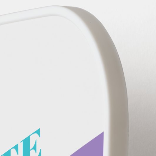 Retro Be Happy Pickleball Rainbow Birthday Pickleball Schläger (Linke Seite)