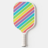 Retro Be Happy Pickleball Rainbow Birthday Pickleball Schläger (Rückseite)