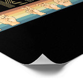 Retro Be Kind Deaf Poster (Ecke)