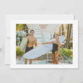 Retro Beach | Aloha Tropical Wedding Save The Date (Rückseite)