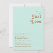 Retro Beach | Aqua Nothing Extravagant Wedding Einladung (Vorderseite)