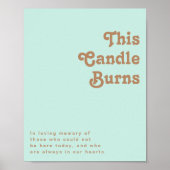 Retro Beach | Aqua This Candle Burns Poster (Vorne)