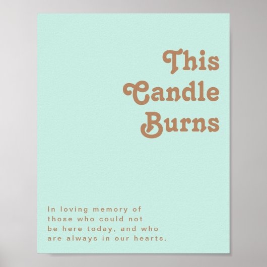 Retro Beach | Aqua This Candle Burns Poster (Vorne)