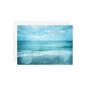 Retro Beach - Aquamarines blaues Wasser an der Küs Karte (Vorderseite/Rückseite Beispiel)