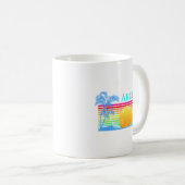 Retro Beach Aruba Sunset Kaffeetasse (VorderseiteRechts)