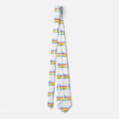Retro Beach Aruba Sunset Krawatte (Rückseite)