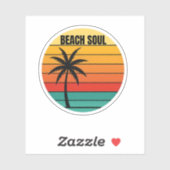 Retro Beach Aufkleber (Blatt)