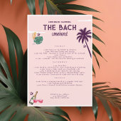 Retro Beach Bachelorette Wochenende Ausflug Einladung