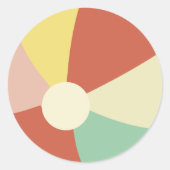 Retro Beach Ball Sticker (Vorderseite)