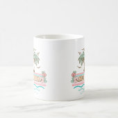 Retro Beach Bum Tropical Theme Palmen Kaffeetasse (Mittel)