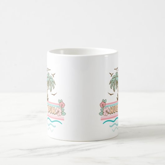 Retro Beach Bum Tropical Theme Palmen Kaffeetasse (Mittel)