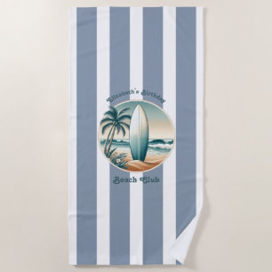 Retro Beach Club Geburtstag Custom Cabana Strandtuch