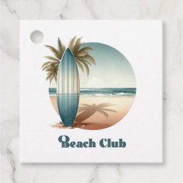 Retro Beach Club Küste Surf Geburtstag Geschenkanhänger