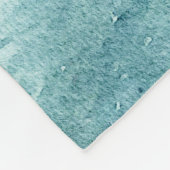 Retro Beach - Coastal Aquamarin Blue Ocean Wasserf Fleecedecke (Ecke)