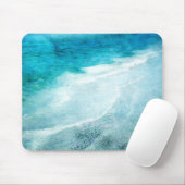 Retro Beach - Coastal Aquamarin Blue Ocean Wasserf Mousepad (Mit Mouse)
