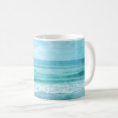 Retro Beach - Coastal Ocean Aquamarin Blue Waterco Kaffeetasse (VorderseiteRechts)