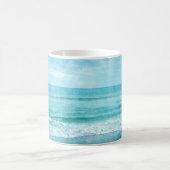 Retro Beach - Coastal Ocean Aquamarin Blue Waterco Kaffeetasse (Mittel)