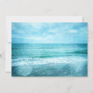 Retro Beach - Coastal Ocean Aquamarin Blue Waterco Karte