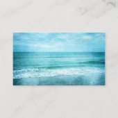 Retro Beach - Coastal Ocean Aquamarin Blue Waterco Visitenkarte (Vorderseite)