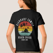 Retro Beach Cruise Family - Personalisiert Tri-Blend Shirt (Rückseite)