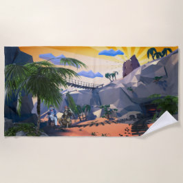 Retro Beach Destinationen Strandtuch