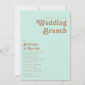 Retro Beach | Einladung von Aqua Wedding Brunch (Vorderseite)