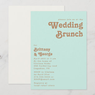 Retro Beach Einladung von Aqua Wedding Brunch