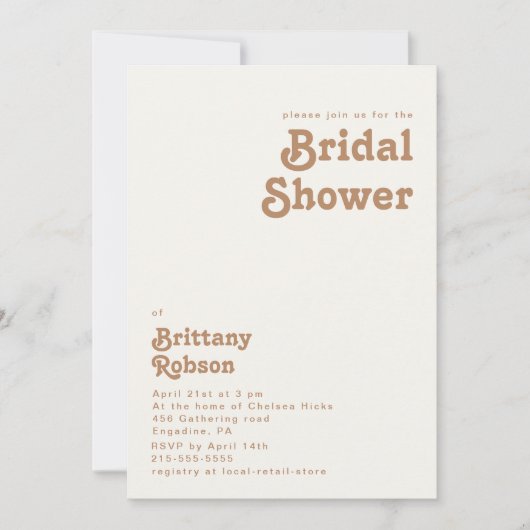 Retro Beach | Einladung von Elfenbeindusche (Vorderseite)