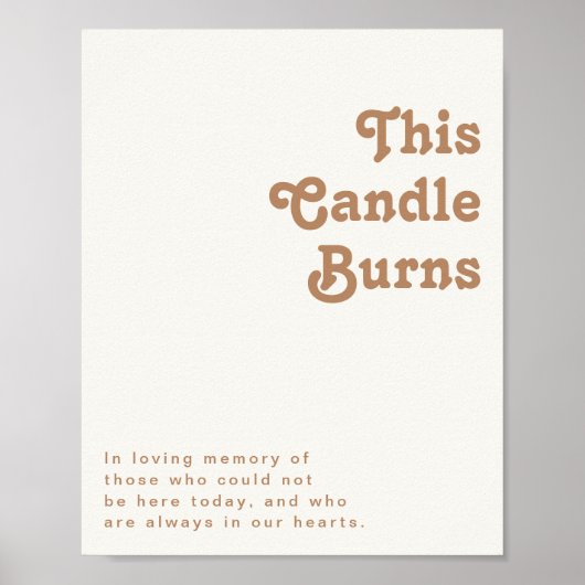 Retro Beach | Elfenbein Dieses Candle Burns Poster (Vorne)
