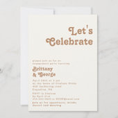 Retro Beach | Elfenbein Feiern Einladung (Vorderseite)