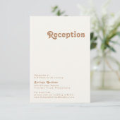 Retro Beach | Elfenbeinheiratskarte Begleitkarte (Stehend Vorderseite)