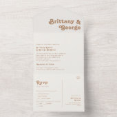 Retro Beach | Elfenbeinküste Siegel und Senden All In One Einladung (Innen Boden)