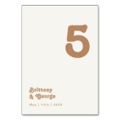 Retro Beach | Elfenbeinküste Tischnummer (Vorderseite)