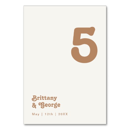 Retro Beach | Elfenbeinküste Tischnummer (Vorderseite)