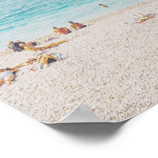Retro Beach Foto Poster (Ecke)