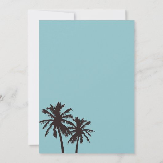 Retro Beach Geburtstagsparty Einladungen (Rückseite)