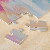 Retro Beach Girl mit Blumenbrille Puzzle (Seite)