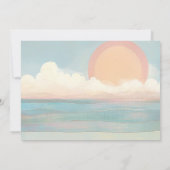 Retro Beach Glam 21. Geburtstag Party Einladung (Rückseite)