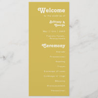 Retro Beach | Gold-Hochzeitsprogramm