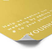 Retro Beach | Gold Oh Snap Hashtag Sign Poster (Ecke)