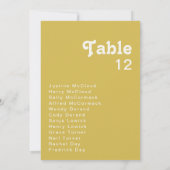 Retro Beach | Gold-Tischnummer (Rückseite)