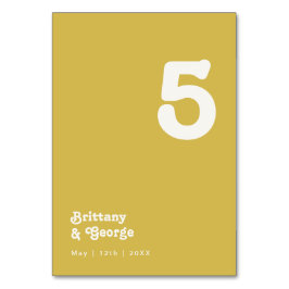 Retro Beach | Gold-Tischnummer Tischnummer