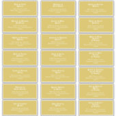 Retro Beach | Gold Wedding Guest Address Sticker (Vorderseite)