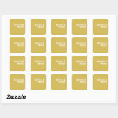 Retro Beach | Gold Wedding Umschlag Aufkleber (Blatt)